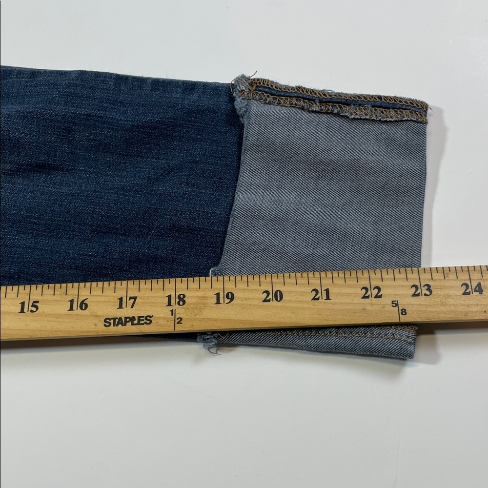 1822 Denim Taylor Jeans Women’s Distressed Cuffed Ankle Dark Wash Size 4 - Picture 7 of 8